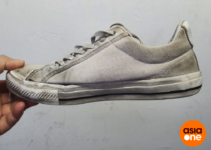 I try a cleaning hack for white shoes that uses toilet paper and I'll